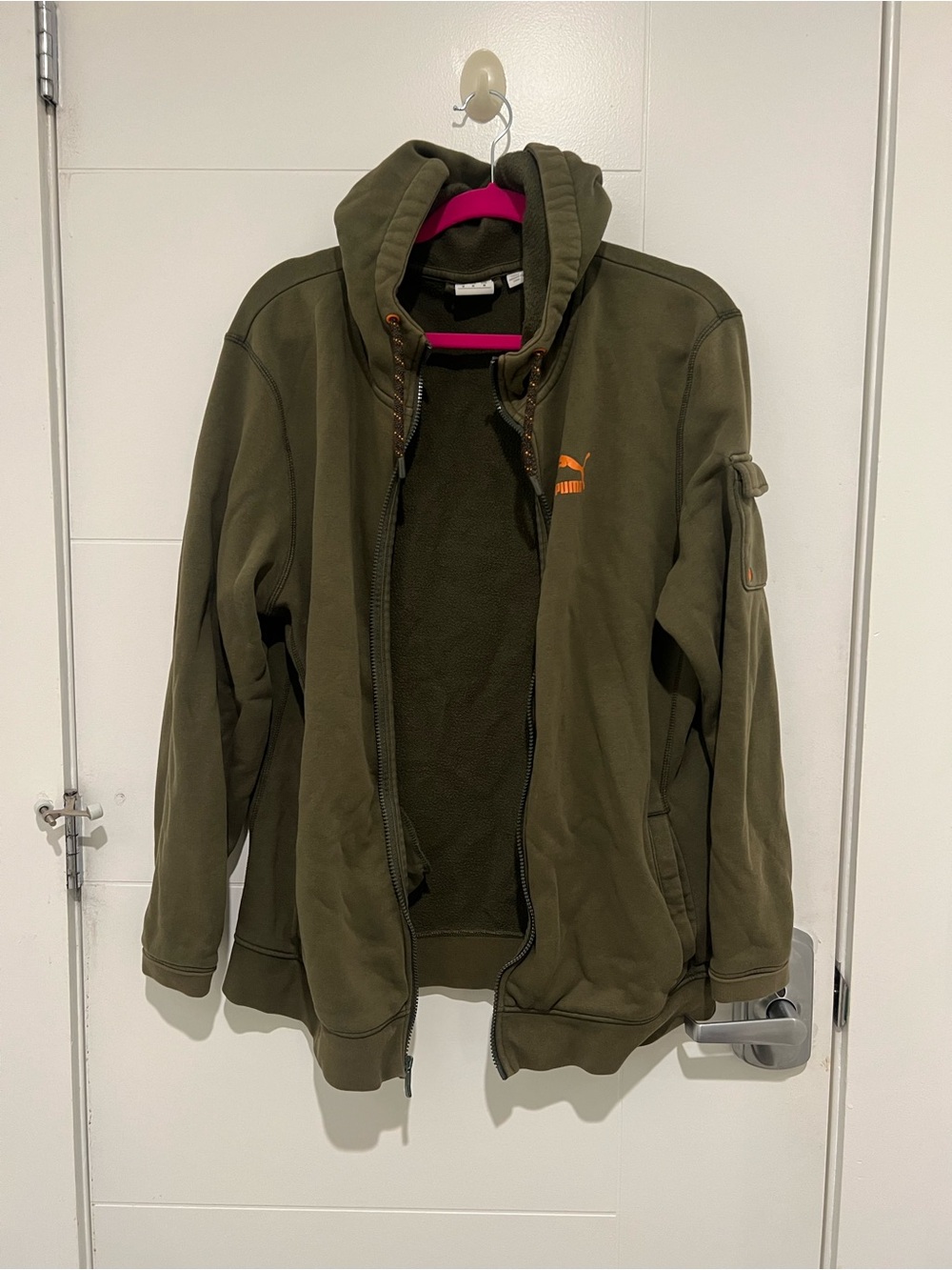 Puma Olive Green Zip Hoodie